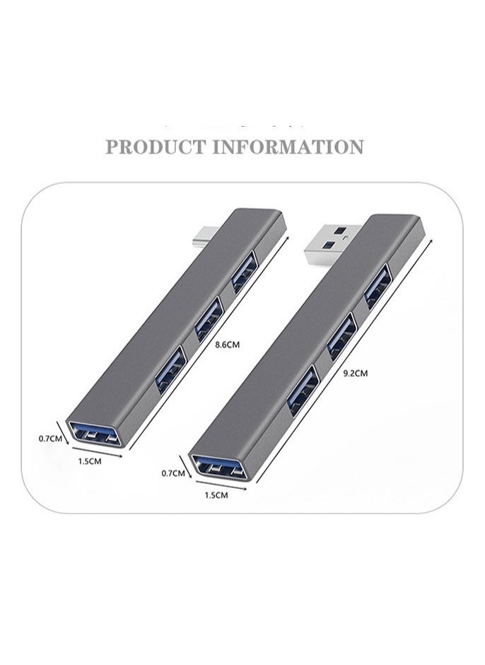 4-Port USB 3.0 Docking Station | Laptop Extender Hub with Electronic Components, Side Plug-in  Type-C Splitter  - Image 5