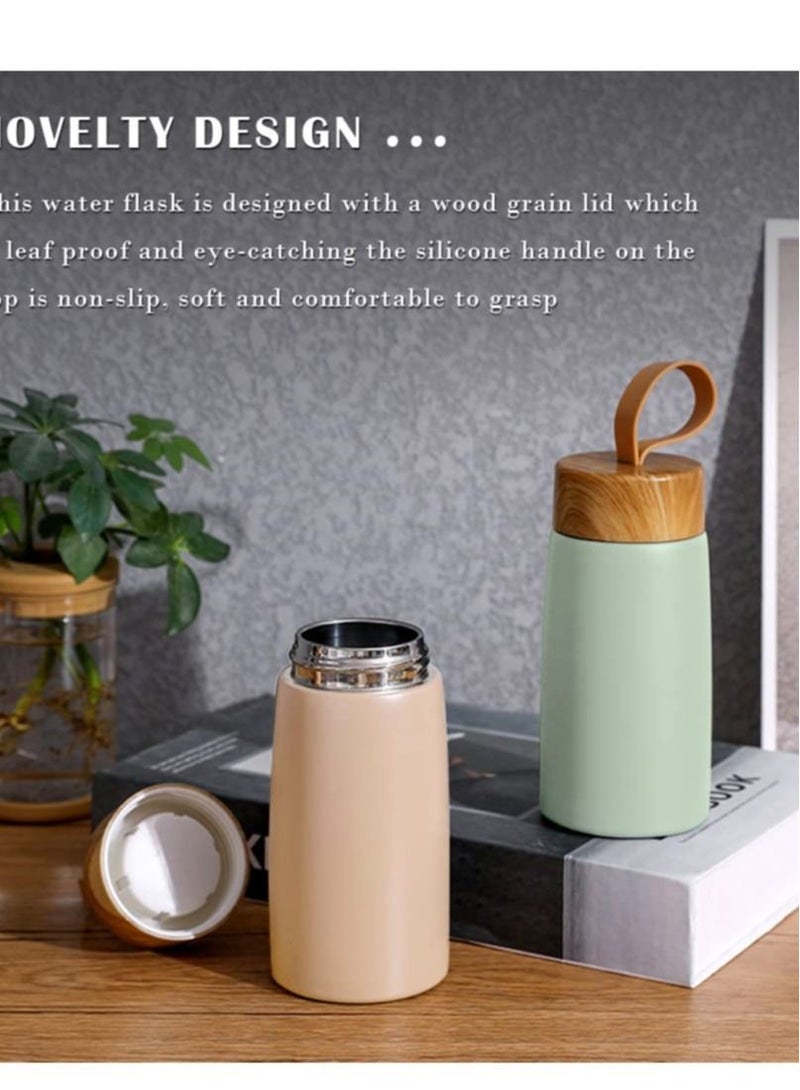 SYOSI Thermos Water Bottle,Portable Stainless Steel Thermos Water Bottle - Vacuum Insulated Flask for Hot and Cold Drinks - Perfect for Home, Office, School, Sports, and Camping - 10oz 280ml (Green) - Image 5
