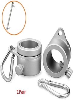 Generic Flag Pole Rings Aluminium 360 Degree Rotating Flag Pole with Flag Mounting Rings Spinning Flag Pole Kit with Carabiner for 3/4 – 2.6 "Diameter Flagpole Flag Pole Rings  - Image 2