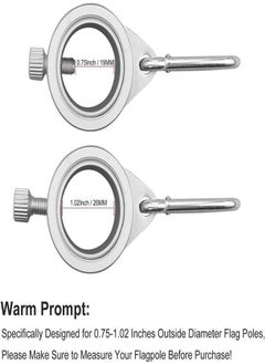 Generic Flag Pole Rings Aluminium 360 Degree Rotating Flag Pole with Flag Mounting Rings Spinning Flag Pole Kit with Carabiner for 3/4 – 2.6 "Diameter Flagpole Flag Pole Rings  - Image 5