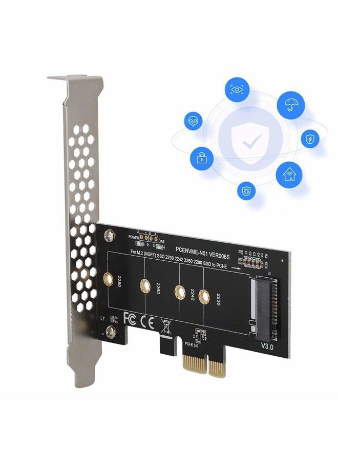 Tangxi M.2 PCIe PCI-E Adapter, M.2 to PCI-E3.0 X1 Expansion Card,M2 SSD NGFF NVME (m Key) to PCIe 3.0 x 4 Adapter with Low Profile Bracket for Desktop PCI Express Slot - Image 1