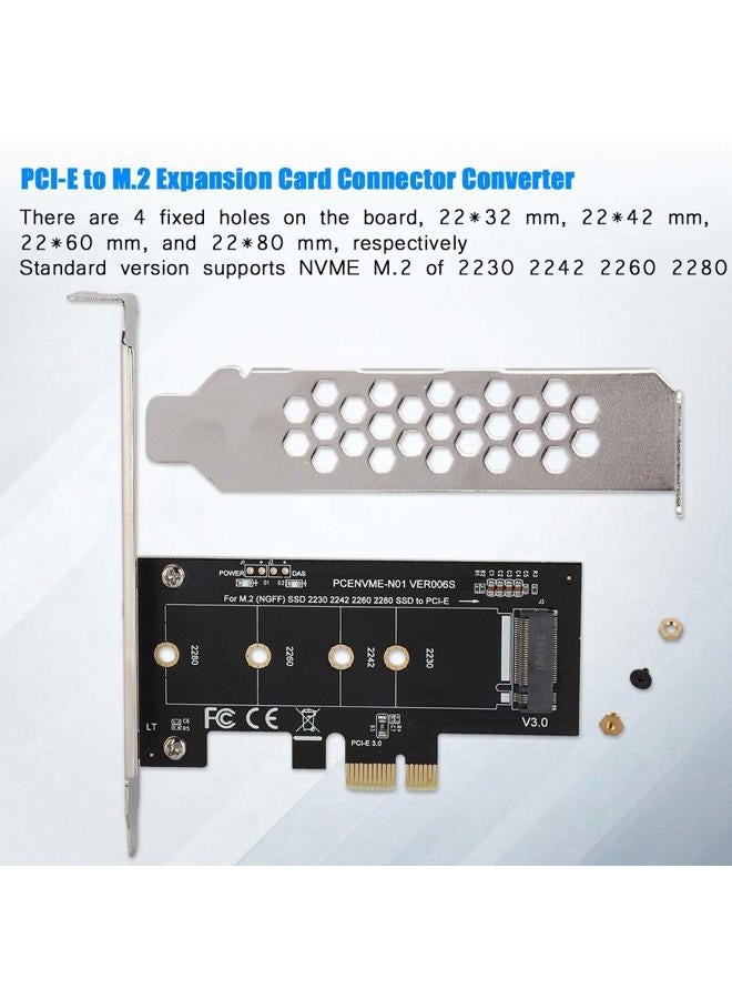 Tangxi M.2 PCIe PCI-E Adapter, M.2 to PCI-E3.0 X1 Expansion Card,M2 SSD NGFF NVME (m Key) to PCIe 3.0 x 4 Adapter with Low Profile Bracket for Desktop PCI Express Slot - Image 2