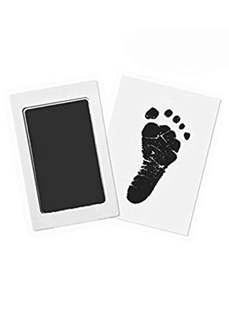 2 Uses Newborn Baby Handprint or Footprint Kit With Included Safe Clean Touch Ink Pad Footprint Photo Black - Image 5