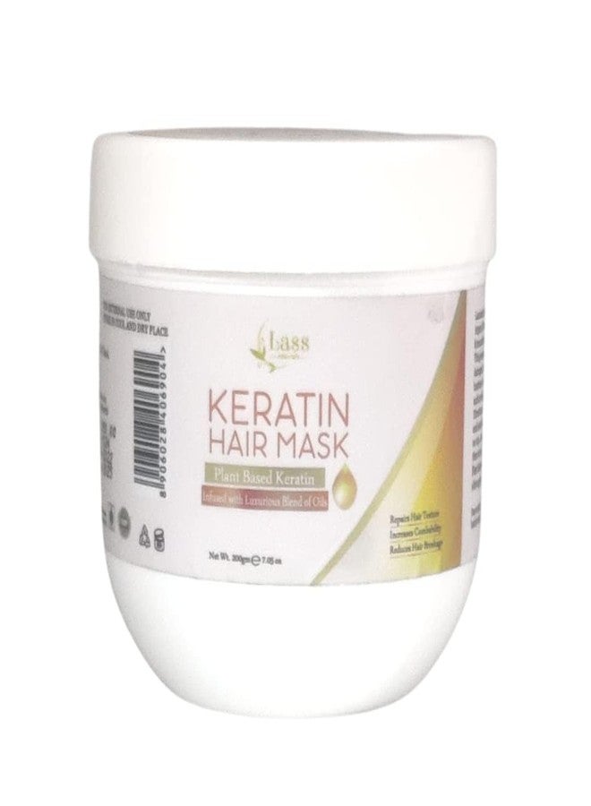Lass Natural Keratin Argan Hair Mask, Long Hair Mask For Women Keratin Mask For Girls Smooth Perfect Treatment - 200GM