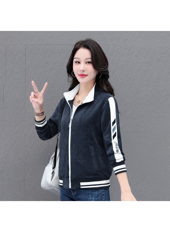 Short Coat Women's Small Spring And Autumn 2024 Women's Fashion Casual Sports Baseball Suit Jacket A Generation Of Hair  - Image 3