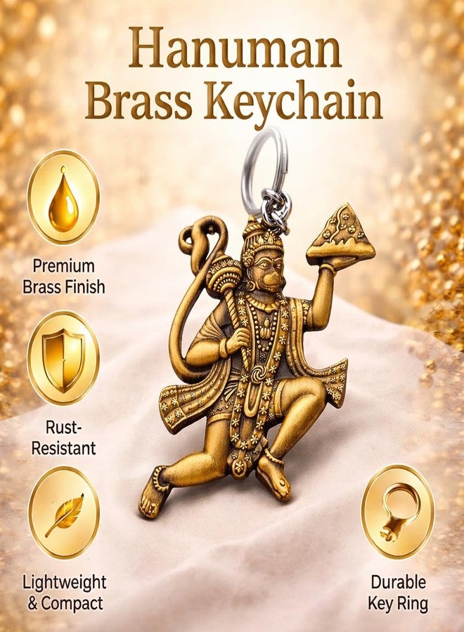 STYSHION SPHERE Lord Hanuman Bajrang Bali with Hill Double Sided Metal Keychain | Durable Premium Finish | Spiritual Key Ring for Bike, Car & Home | Ideal Religious Gift for Men & Women - Image 4