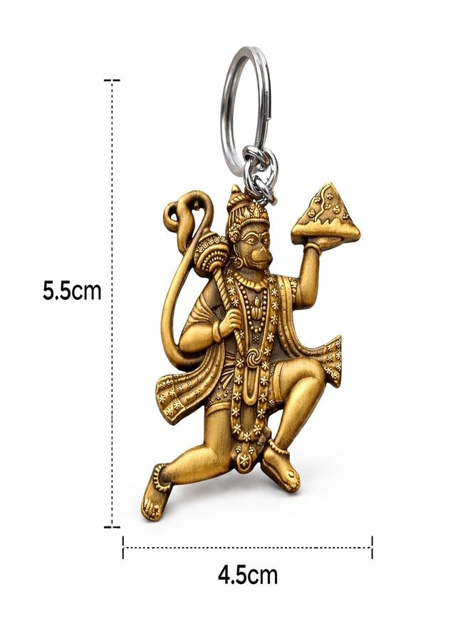 STYSHION SPHERE Lord Hanuman Bajrang Bali with Hill Double Sided Metal Keychain | Durable Premium Finish | Spiritual Key Ring for Bike, Car & Home | Ideal Religious Gift for Men & Women - Image 2