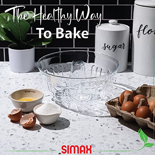 Simax Clear Glass Fluted Bundt Cake Pan | Heat, Cold, and Shock Proof, 2.1 Quart (8.4 Cups), Made in Europe, Great for Ring Cakes, Puddings, Desserts, Monkey Bread, and More, Dishwasher Safe… - Image 4