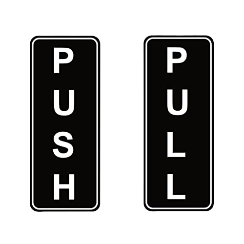 Haobase 4 Pair Push Pull Door Sign Self Adhesive Vinyl Sticker 127 cm x 5 cm - Image 3