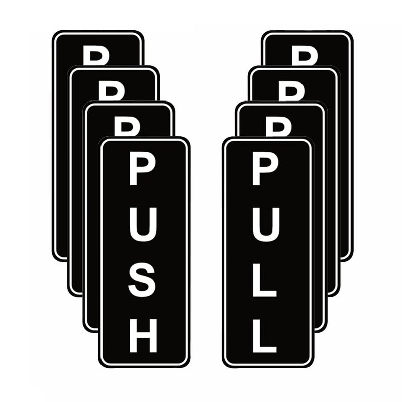 Haobase 4 Pair Push Pull Door Sign Self Adhesive Vinyl Sticker 127 cm x 5 cm - Image 2