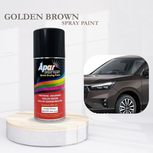 APAR Spray Paint Golden Brown Metallic (RC Colour Name)+ GC Compatible for Hon. Cars -225 ml (Pack of 2-Pcs) - Image 3