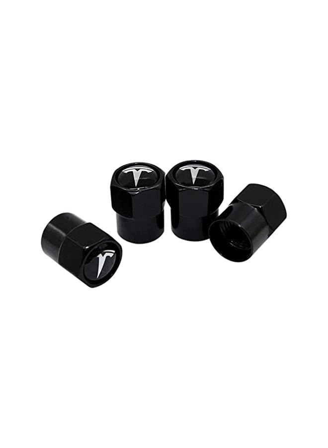 S-TOP Hex 016 Black 4pcs Universal Car Tire Valve Stem Caps Air Cover Fit Tesla Accessories - Image 2