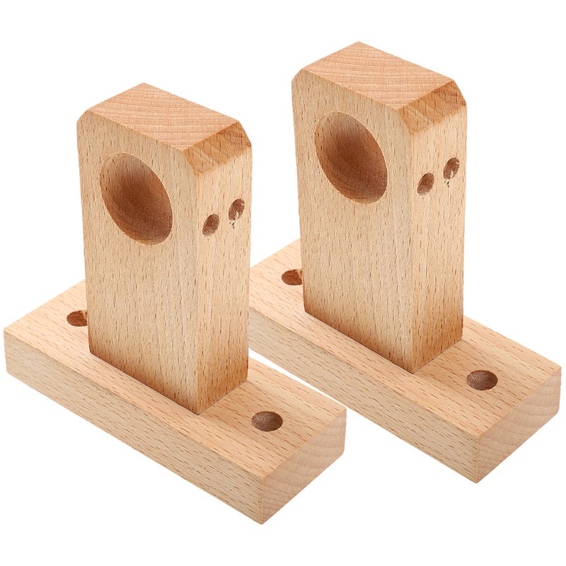 4 pcs Curtain Rod Brackets Heavy Duty Curtain Rod Holders Wood Curtain Rod Hooks - Image 5