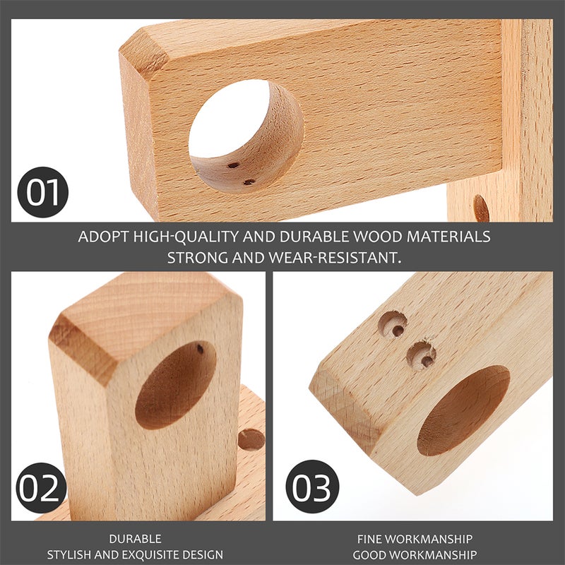4 pcs Curtain Rod Brackets Heavy Duty Curtain Rod Holders Wood Curtain Rod Hooks - Image 4