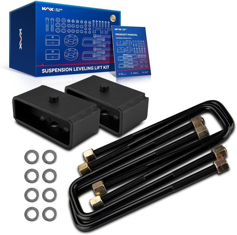 KAX 1" Rear Leveling Lift Block Kit for 2007-2019 Silverado 1500 & GMC Sierra 1500 - Image 1