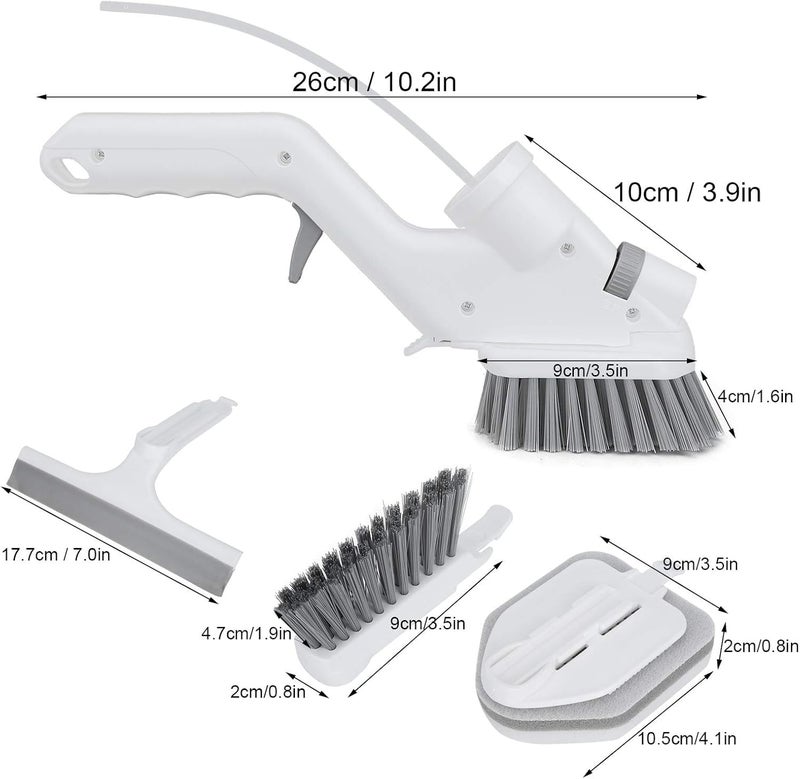 PROSFIA Gap Brush Sponge Wipers Kitchen Cleaning Kits Window Cleaner Accessories Water Spray Cleaning Tools Brushes Multifunction Cleaning Brush with Removable Brush Sponge Set Cleaning Tool - Image 3
