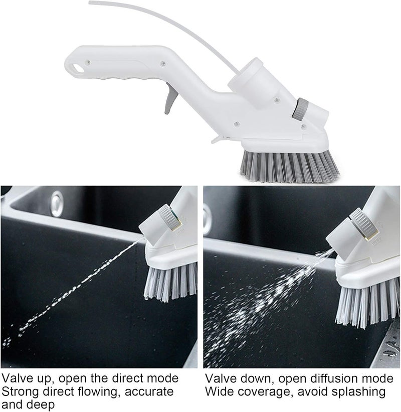 PROSFIA Gap Brush Sponge Wipers Kitchen Cleaning Kits Window Cleaner Accessories Water Spray Cleaning Tools Brushes Multifunction Cleaning Brush with Removable Brush Sponge Set Cleaning Tool - Image 5