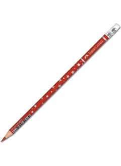 Faber Castell Eraser Head Pencil Star Red (1 PIECE)