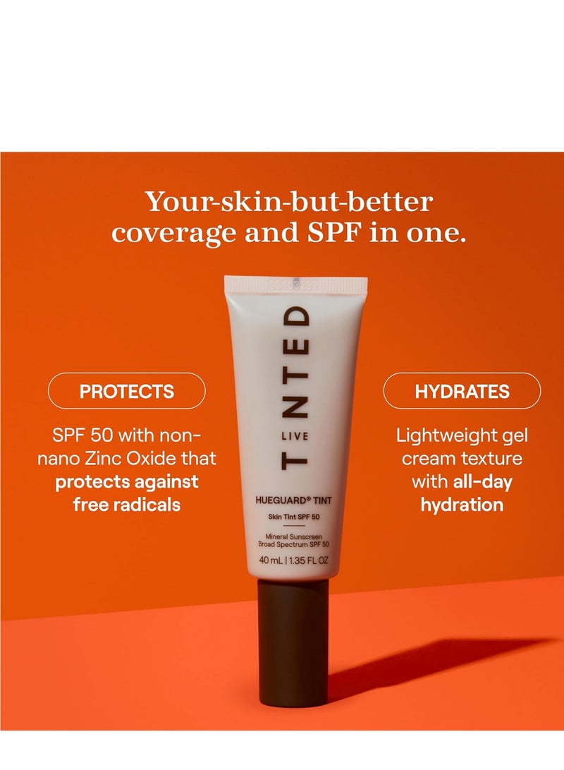 LIVE TINTED Live Tinted Hueguard Skin Tint SPF 50 - Tinted Mineral Sunscreen with Light-Medium Buildable Coverage With a Hydrating and Radiant Finish - Water and Sweat Resistant, 1.35 fl oz - Shade 06  - Image 2