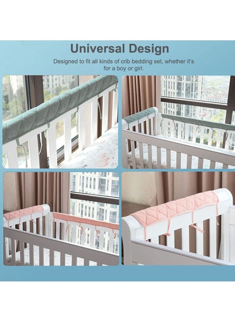 MIXDE Anti Bite Padded Baby Crib Bumper Rail Proofing Edge and Corner Guard Cover Protector Set 15×120cm  - Image 5