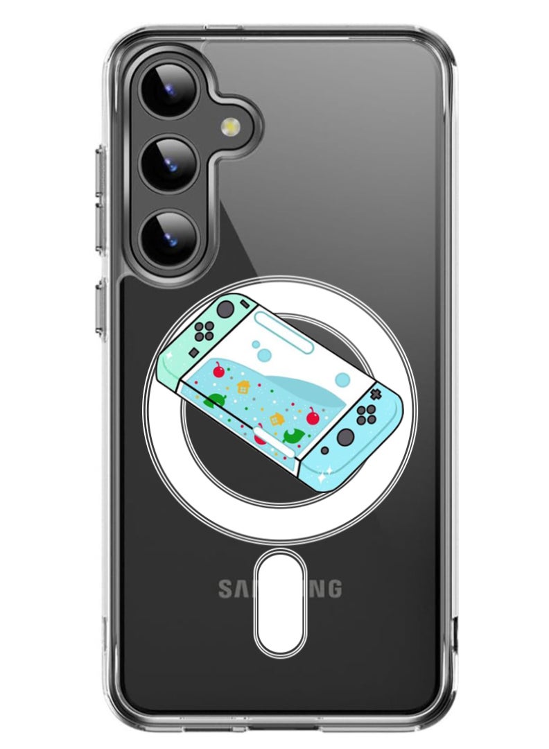 Theodor Magnetic Case for Samsung Galaxy S24 6.2-inch Compatible with MagSafe Wireless Charging, Shockproof Phone Bumper Cover Console - Image 1