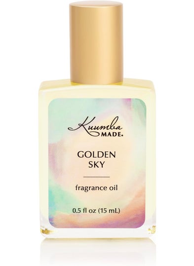 Kuumba Made Kuumba Made Golden Sky Exquisite Fragrance Oil | 0.5 Fl Oz | Notes of Vanilla, Rose and Amber | Clean, Long-Lasting Scent | Alcohol Free | Roll On Perfume 