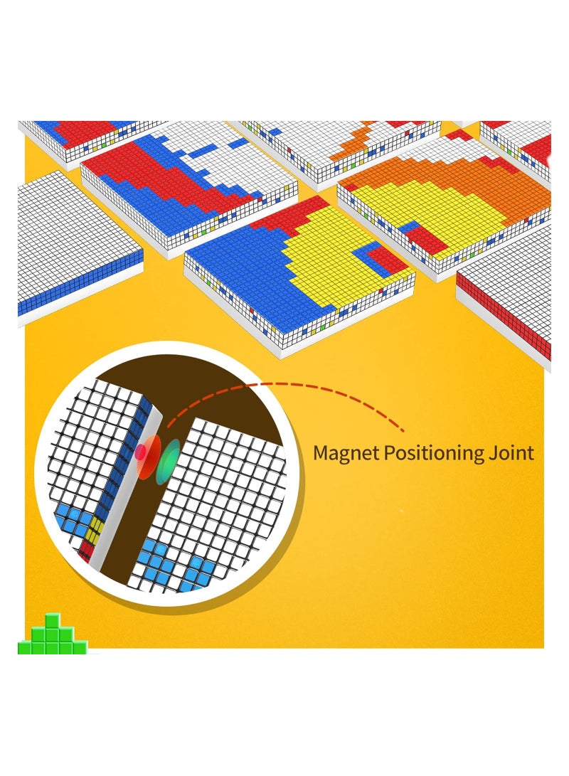 GANCUBE GAN Mosaic Cubes 10x10 100 peices 3x3 Mini Cubes with Puzzle Plate Magic Cube Puzzle Toy for Kids Adults - Image 4