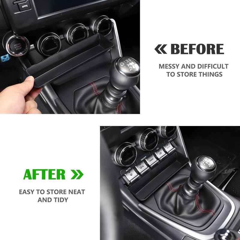 JONKOKO ABS Black Car Gear Shift Panel Front Storage Box for Subaru BRZ Toyota 86 2022 Central Storage Box Phone Box Car Accessories - Image 2