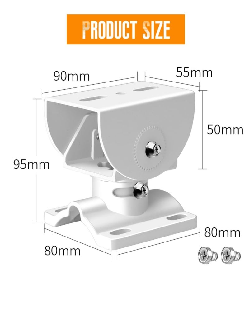 Coolotic Security Camera Corner Pole Mounting Bracket, Universal Wall Corner Mount Bracket Holder Stand for CCTV Camera PTZ Dome Vertical Pole Mounting Bracket (Camera Duckbill Mount with 2 Loops) - Image 2