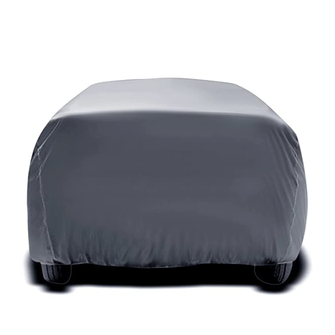 PODWILS Grand i10 Nios Cover Waterproof/Grand i10 Nios Car Body Cover/Hyundai Grand i10 Nios Car Cover Waterproof with Triple Stitched Fully Elastic Ultra Surface Body Protection (Grey Look) - Image 3