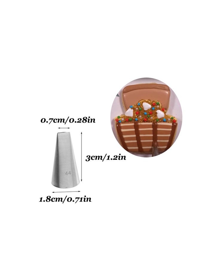 Bmaacye #44 Basketweave Piping Tip Set - 3-Piece Stainless Steel Decorating Tips for Basket and Lattice Weaves, Borders & More - Image 3