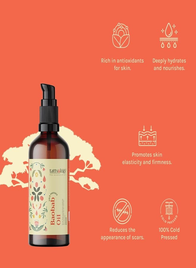 Tattvalogy African Baobab Oil | Cold Pressed Oil | For Face & Body | To Nourish & Heal Damaged Skin, Eliminate Under-Eye Bags, Fight Inflammatory Skin Conditions, Boost Collagen Production (15ml) - Image 4