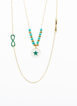 Stainless Steel necklace 2 layers with Turquoise Star pendant - pzsku/ZE96B20F178AE97D1092BZ/45/_/1737287557/329c4042-afa4-43ee-94a4-68bfd058cdbb