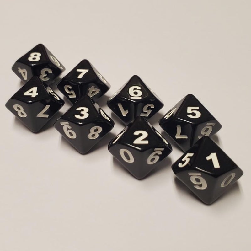 Rook Robot Spindown d10 Dice 8 Pack Great for Magic The Gathering - Image 1
