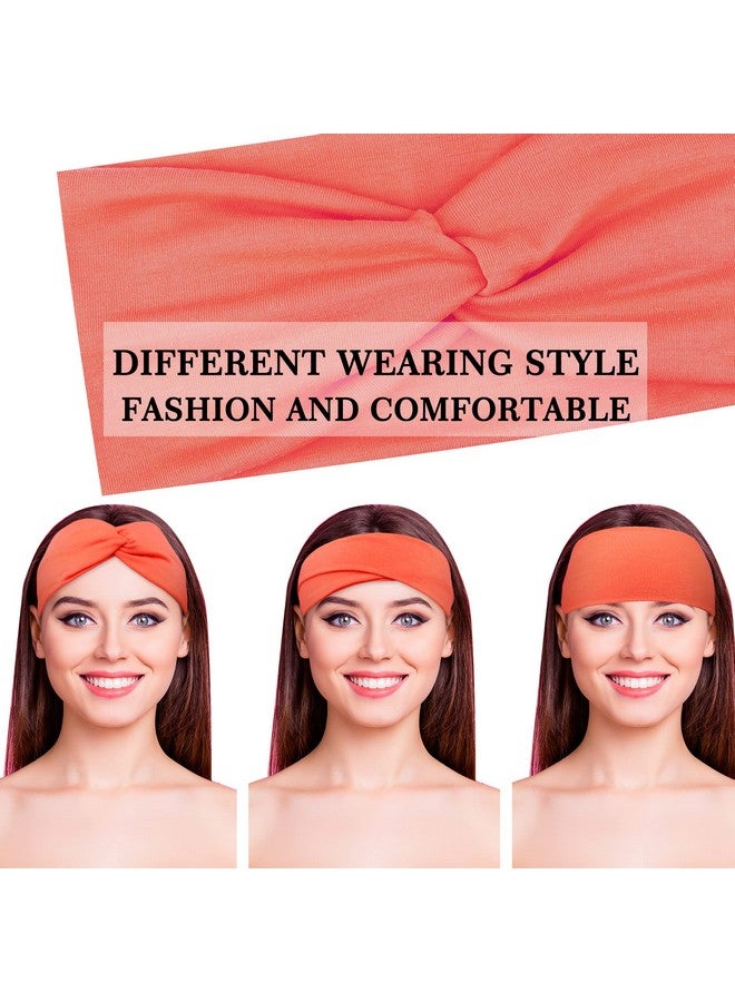 FEQO 18 Pieces Twist Headbands For Women Non Slip Fabric Headband Twisted Turban Headband Stretchy Headbands Elastic Hair Bands Workout Sport Yoga Headbands Colorful Hair Wrap Headband - Image 3