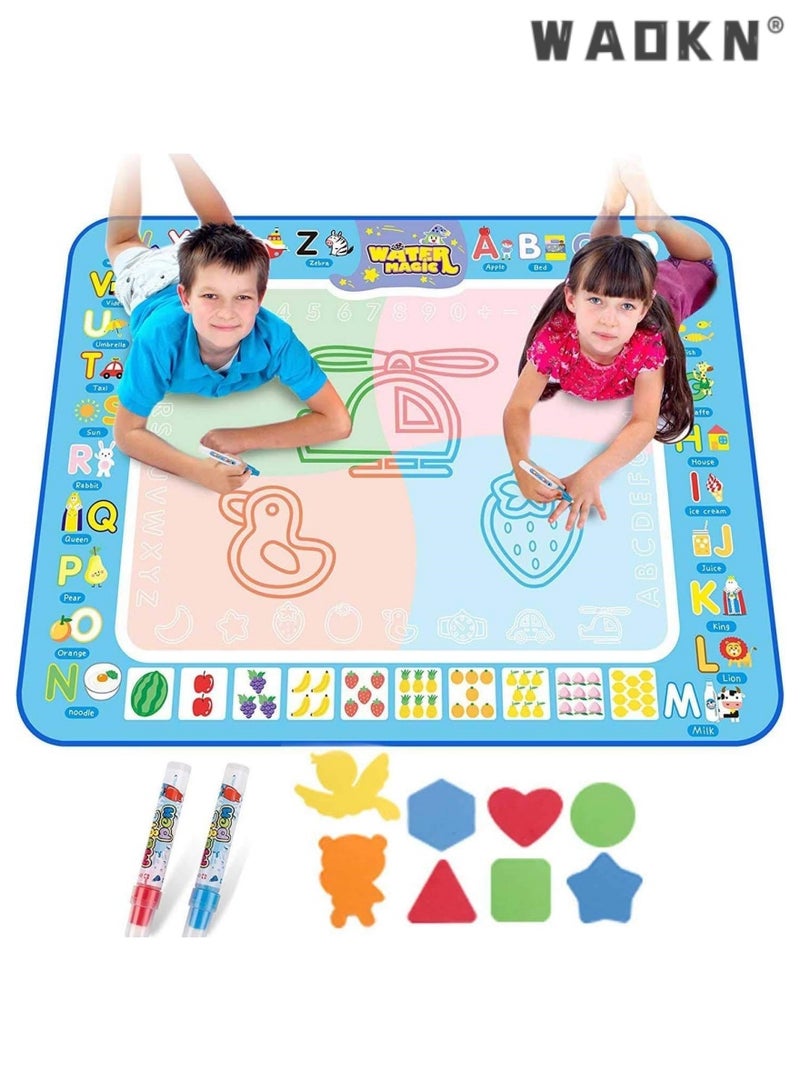 WAOKN Magic Water Drawing Mat, Educational Painting Toy for Boys and Girls Aged 2-5 and Older Children, 100cm x 80cm Large Size, Gift for Cultivating Creativity - Image 2