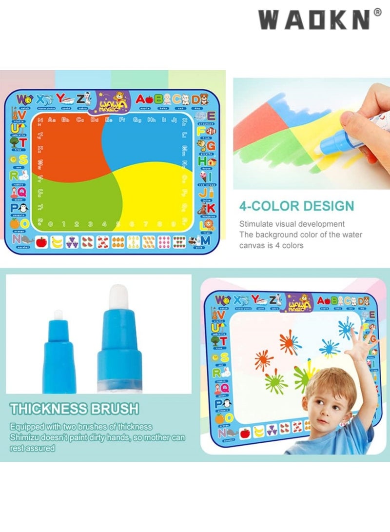 WAOKN Magic Water Drawing Mat, Educational Painting Toy for Boys and Girls Aged 2-5 and Older Children, 100cm x 80cm Large Size, Gift for Cultivating Creativity - Image 4