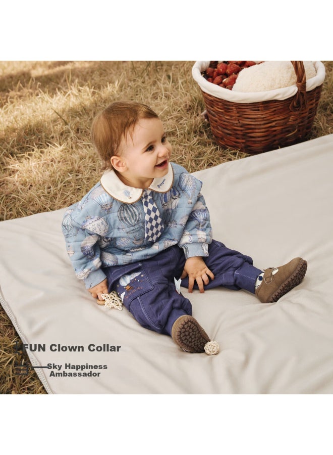 Aqpa [brilliant Sapphire] Baby Quilted Jacket Autumn Winter Warm T-shirt Brilliant Sapphire Size 73 - Image 1
