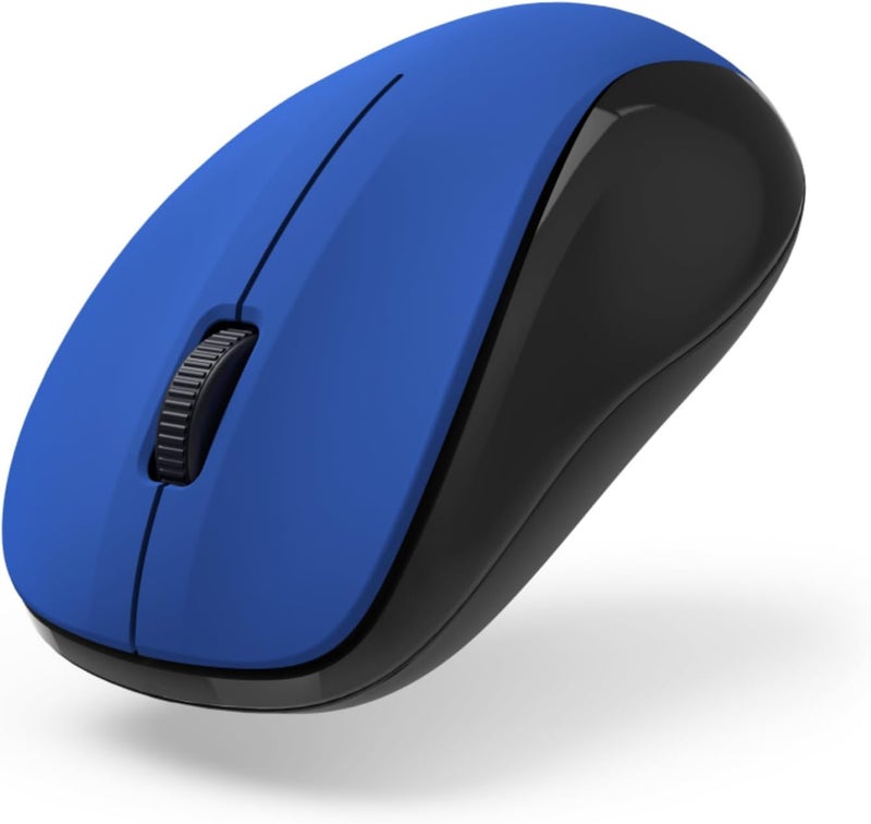 Hama Silent Wireless Mouse 1200 DPI Ambidextrous - Quiet Click Optical Mouse for PC Laptop Mac - USB Receiver Portable Computer Mouse Office Home Work - Noiseless 2.4GHz Battery Powered - Blue - Image 3
