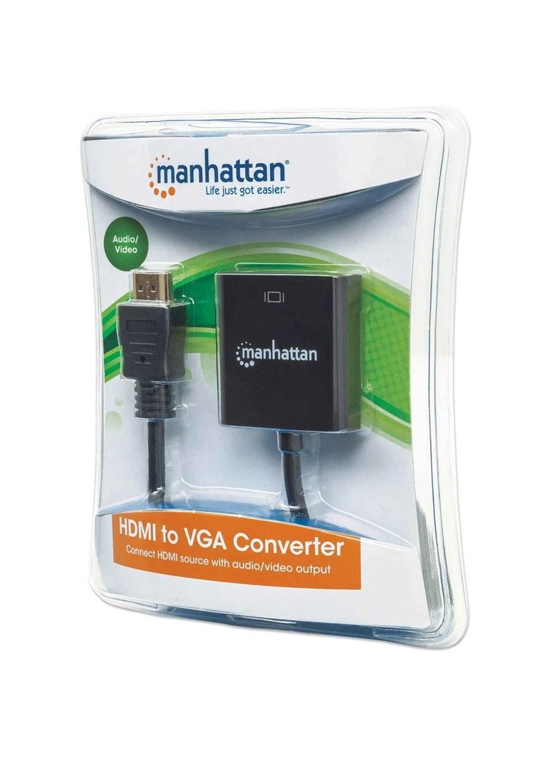 Manhattan 151450 HDMI Male to VGA Female Converter with 3.5mm audio - Black - Image 2