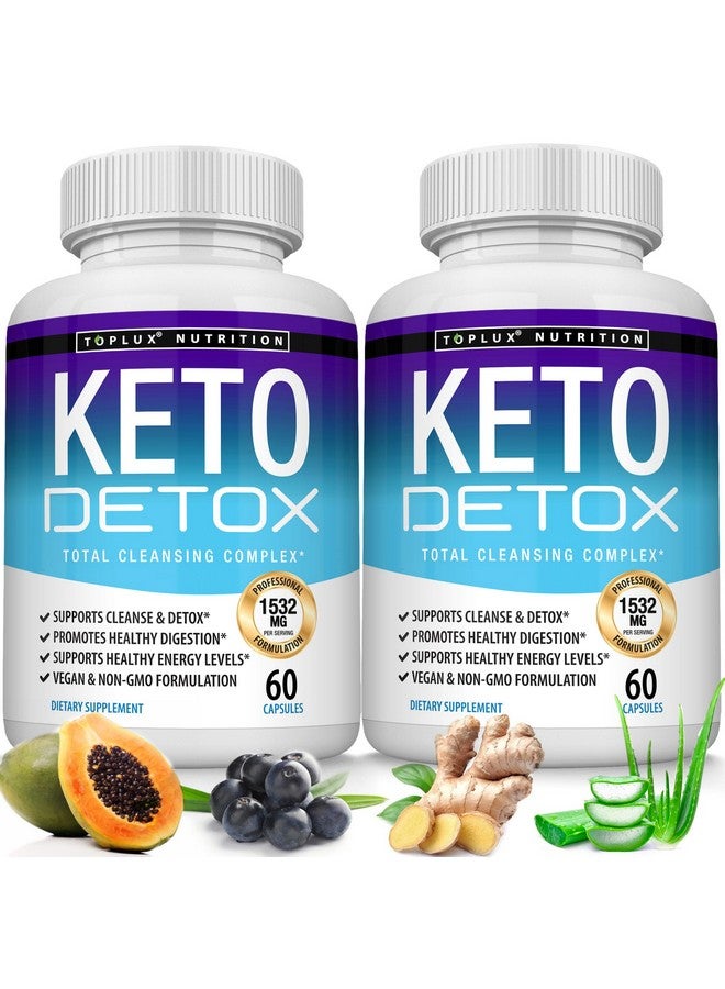 Toplux حبوب توبلوس كيتو ديتوكس - مستخلص تنظيف متقدم - 1532 ملغ من تركيبة تنظيف القولون الطبيعية من أكاي، لطرد السموم والنفايات الزائدة، للرجال والنساء، 60 كبسولة، مكمل غذائي - Image 1