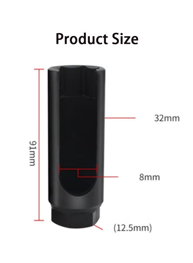 Oxygen Sensor Socket with Side Wire Cutout 3 8 Inch Drive x 7 8 Inch 22mm 6 Point fits All Vehicle O2 Removal and Installation Offset Oxygen Sensor Socket - Image 5