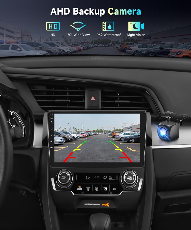 MAHVEC 5Ghz Wifi 2G+64G for Honda Civic 2016-2020 Radio,ã€Android 15 Build-in DSP EQã€‘Car Stereo with 5.0Bluetooth,Wireless Carplay Android Auto,9inch IPS Touch Screen,IP69k Backup Camera,26UIs,GPS Chip,FM/RDS - Image 5