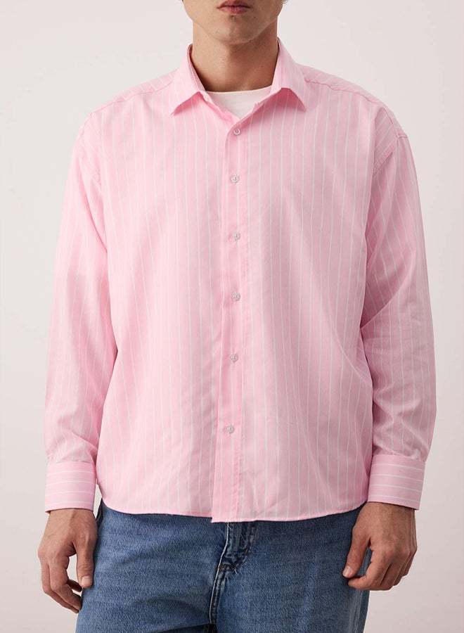 trendyol Pink Regular Men's Shirt - Image 3