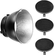 Neewer Neewer 7inch/ 18cm Standard Reflector Diffuser with 10/30/50 Degree Honeycomb Grid for Bowens Mount Studio Light Strobe - Image 1