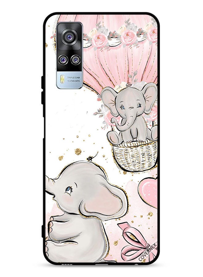 Covernex vivo Y51 2020 Protective Case Cover Baby Elephants Art - Image 1