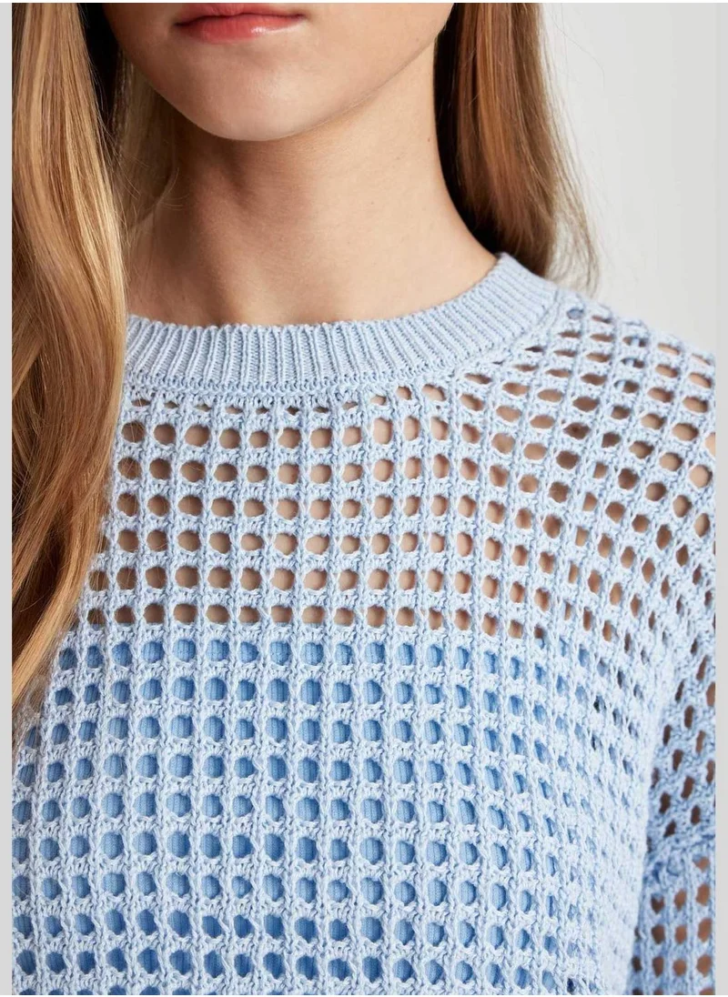 ديفاكتو Regular Fit Crew Neck Pullover