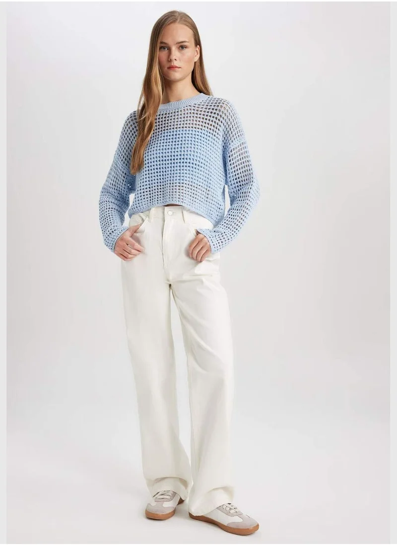 ديفاكتو Regular Fit Crew Neck Pullover