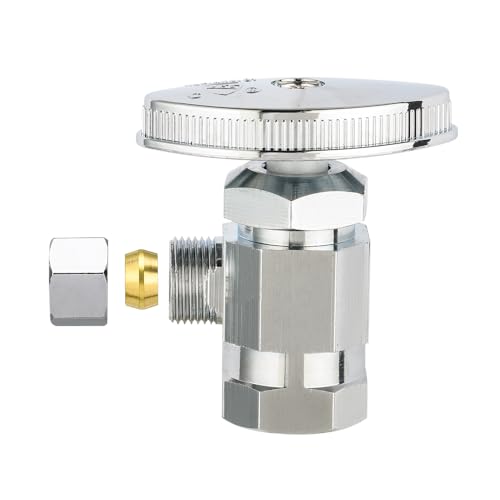 EFIELD Pack of 2 EFIELD MultiTurn Angle Stop Valve 12 Fip Iron Pipe x 38 OD LF Brass Chrome Plate NSFANSI 61VALVE3652PCS - Image 3