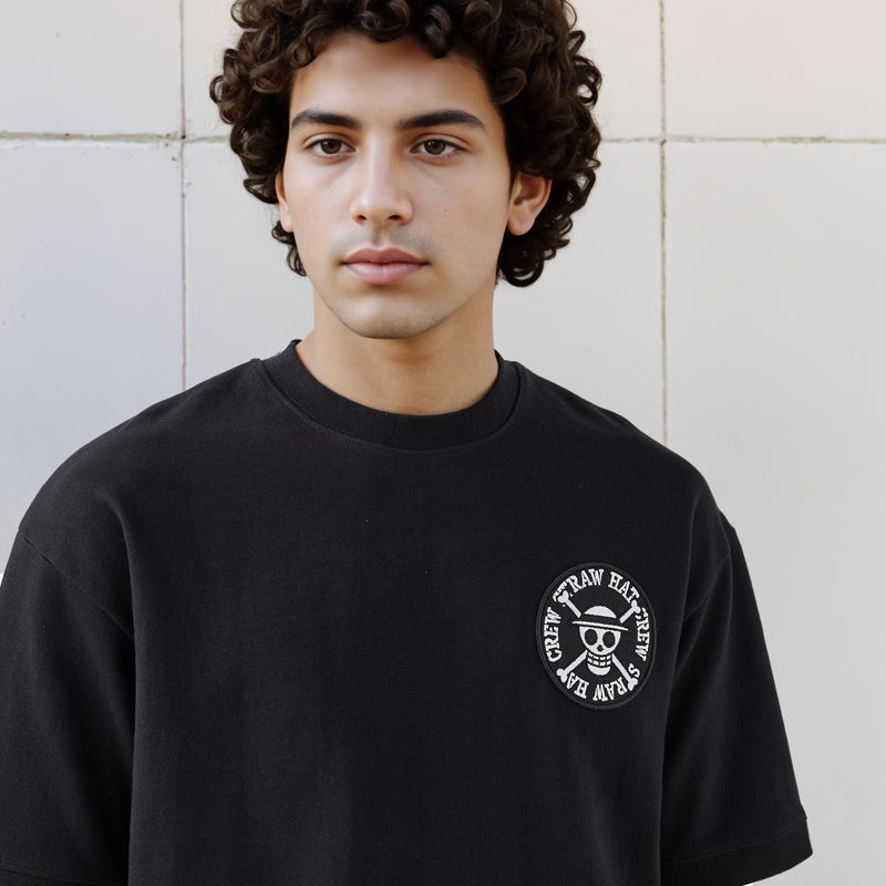 SP Characters Men Relaxed Fit Crew Neck Short Sleeves One Piece Print T-shirt - Image 4